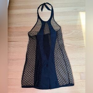 STUDIO LA PERLA‎ SIZE 2 34 black mini slip halter dress lace